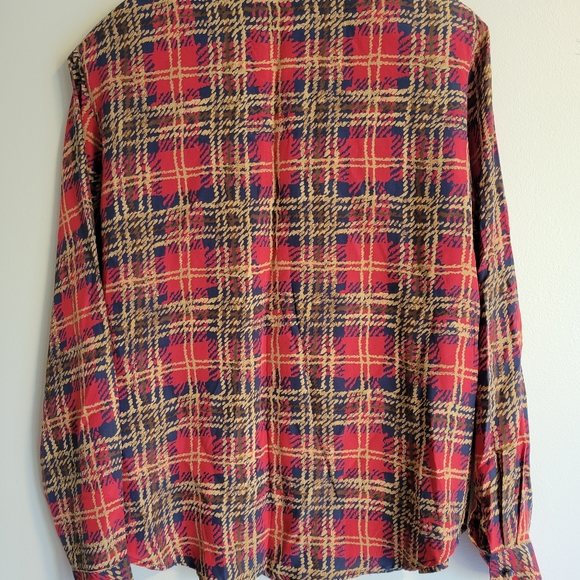 Vintage 100% Silk Blouse Size Large - Picture 2 of 12